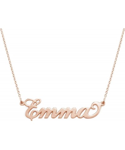 MYKA - Personalized "Carrie” Name Necklace in Sterling Silver 925, Rose Gold & Gold Plating, Yellow & White Gold – Custom Pen...