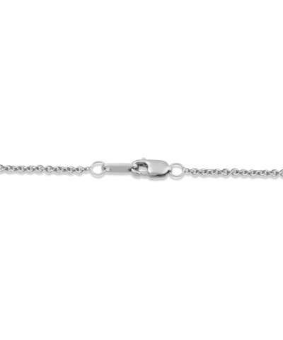 Heart Key Necklace Pendant in Sterling Silver with Natural White Diamonds 1/10 CTTW and 18 inch Rolo Chain $32.25 Necklaces