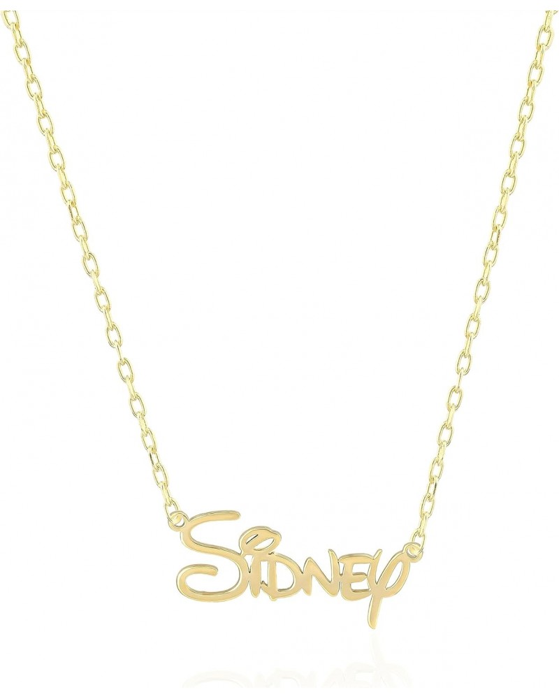 Disney Font Necklace in 925 Sterling Silver • Dainty Disney Necklace • Disney Font Name Necklace • Personalized Name Pendant ...