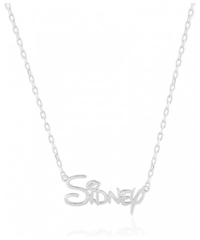 Disney Font Necklace in 925 Sterling Silver • Dainty Disney Necklace • Disney Font Name Necklace • Personalized Name Pendant ...