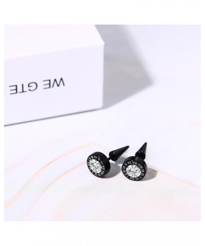 12PCS Stainless Steel Fake Tapers Mens Earrings Illusion Tunnel Cheater Piercing Jewelry Fake Gauge Fake Earrings Spike Stud ...