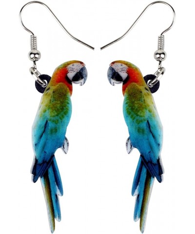 Cute Acrylic Parrot Earrings Macaws Dangle Jewelry for Women Girls Jimmy Buffett Vacation Gifts Multicolor $6.62 Earrings