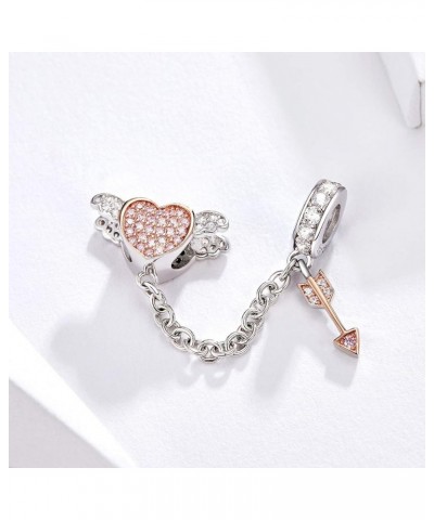 Love Heart Authentic Original 100% 925 Sterling Silver Charm Bead Beautiful Crystal Bow Charms Fit Pandora Charms Bracelet Wo...