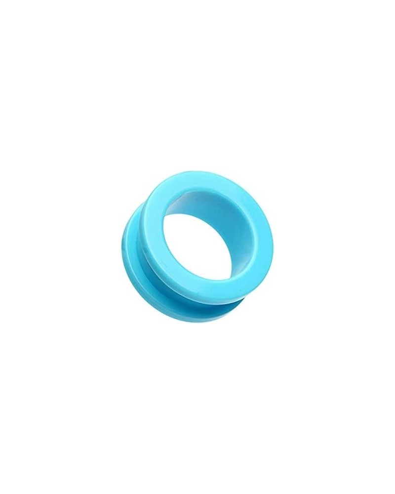 Neon Colored Acrylic Screw-Fit Ear Gauge Tunnel Plug 15/32" (12mm), Light Blue $9.53 Body Jewelry