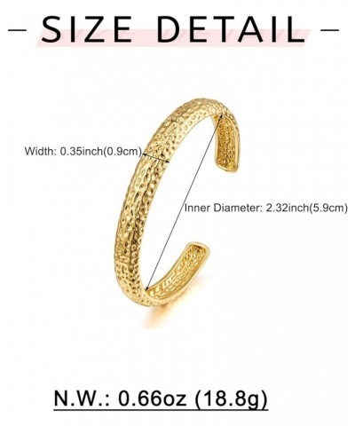 Irregular Gold Cuff Bracelets for Women Delicate Twisted Hammered Bangle Bracelets Stackable Adjustable Bracelet Minimalist S...