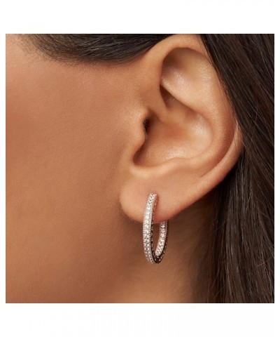 Sparkle and Hearts Hoop Earrings - Timeless, Classic Jewelry - Gift for Her - 14k Rose Gold & Cubic Zirconia - 2.5 mm $45.92 ...