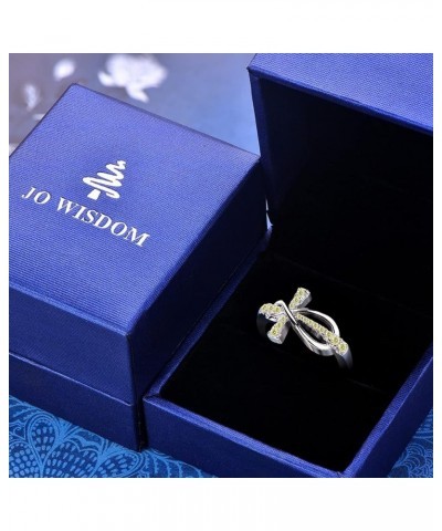 925 Sterling Silver Cubic Zirconia Cross Infinity Ring November,citrine Color $27.30 Rings