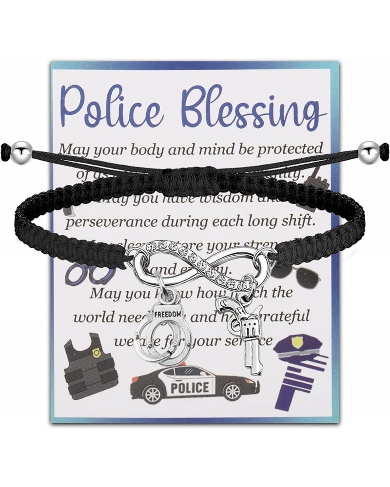 Female Police Officer Gifts Handcuffs Earrings for Police Wife Mom Deputy Wife Girlfriend Bracelet Police Academy Jewelry Pol...