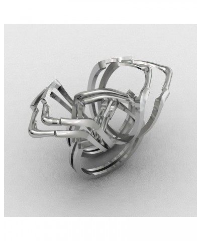 Puzzle Ring 8 Band Handmade Classical Tradational Turkish Puzzle ring 925 Sterling Silver eight pieces wrapped interlocking K...