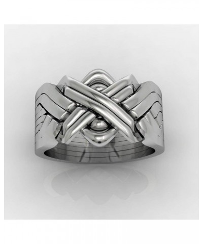 Puzzle Ring 8 Band Handmade Classical Tradational Turkish Puzzle ring 925 Sterling Silver eight pieces wrapped interlocking K...