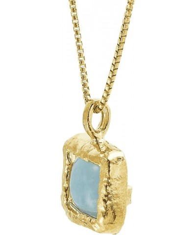 'Mediterra' Natural Aquamarine Necklace in 14K Gold-Plated Sterling Silver, 16" + 2 18.0 Inches $33.00 Necklaces