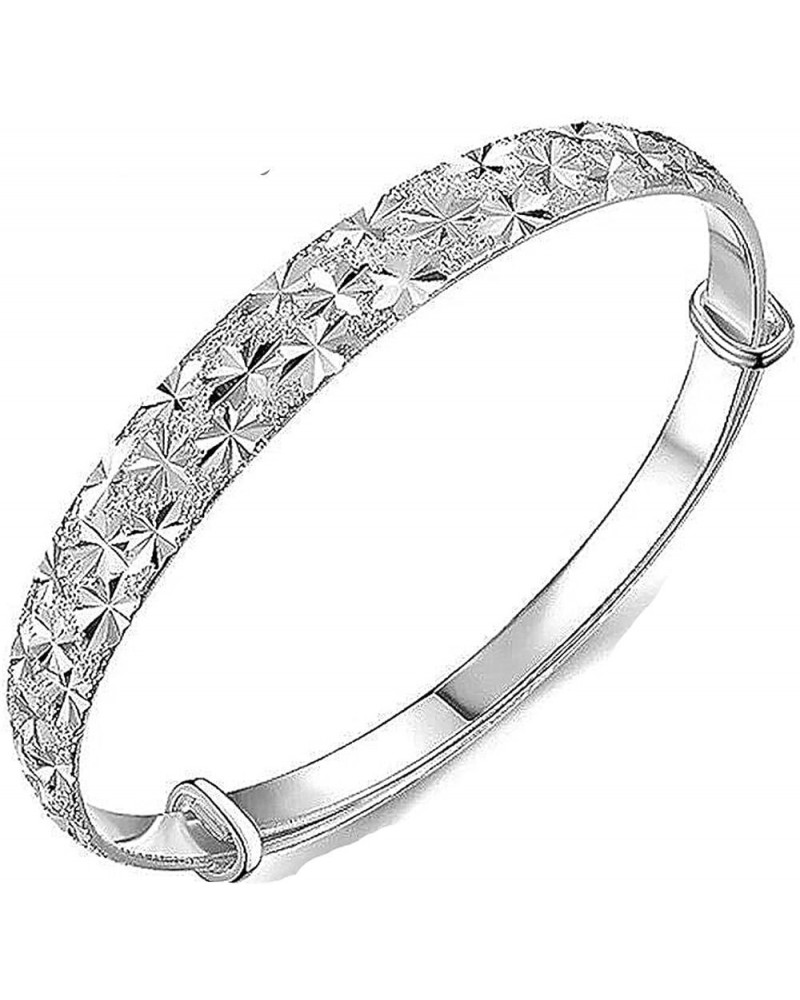 Fashion 925 Silver Plated Jewelry Silver Bracelet Bangle For Girl Women Gift silver $8.99 Bracelets