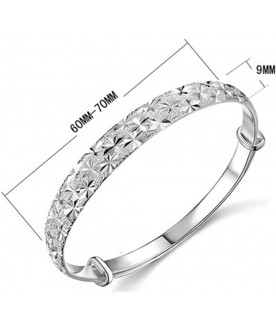 Fashion 925 Silver Plated Jewelry Silver Bracelet Bangle For Girl Women Gift silver $8.99 Bracelets