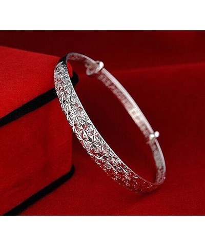 Fashion 925 Silver Plated Jewelry Silver Bracelet Bangle For Girl Women Gift silver $8.99 Bracelets