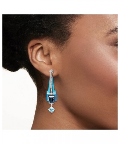 6.90 ct. t.w. London, Sky and White Topaz Drop Earrings With Blue Enamel in Sterling Silver $125.40 Earrings