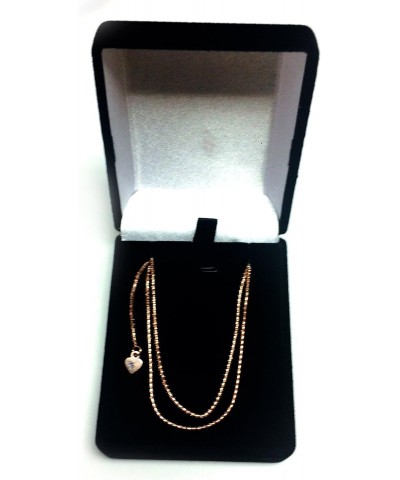 14k Rose Solid Real Gold Adjustable Popcorn Link Chain Necklace, 1.3mm, 22 $126.17 Necklaces