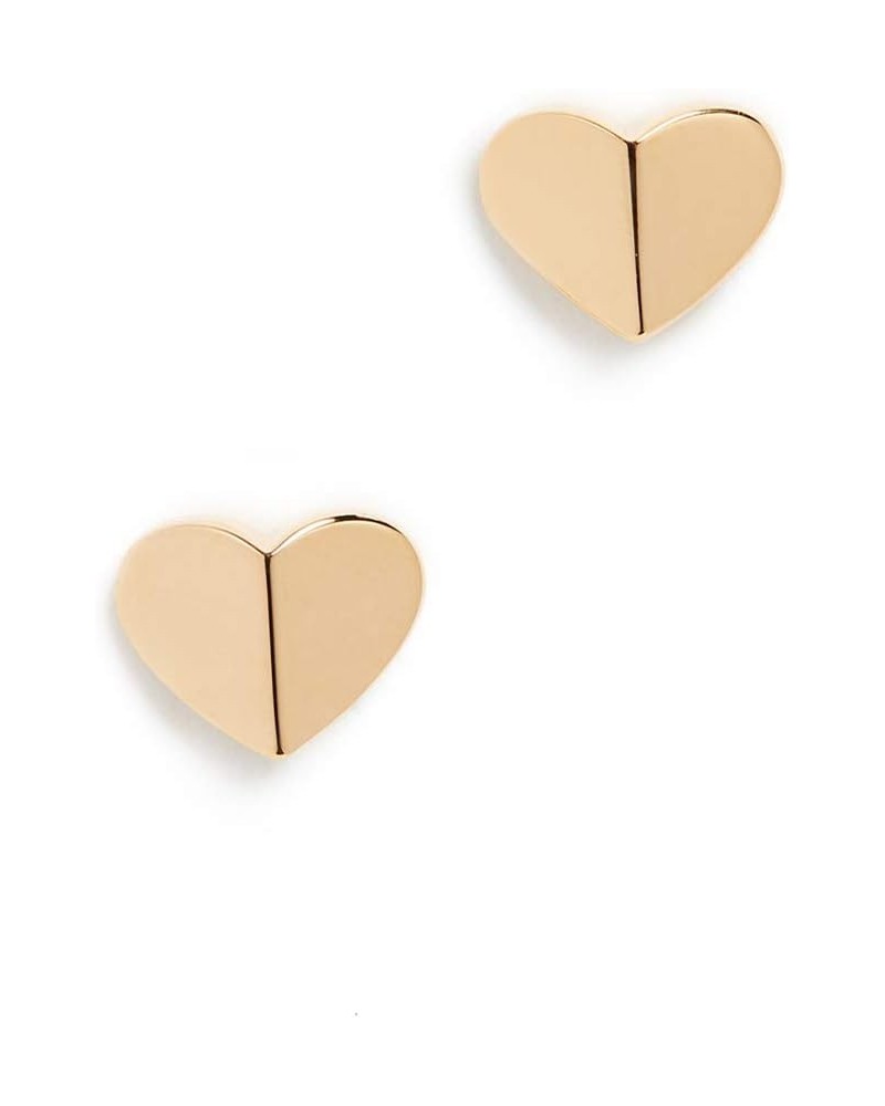 Women's Heritage Spade Small Heart Studs Earrings Gold $23.46 Earrings