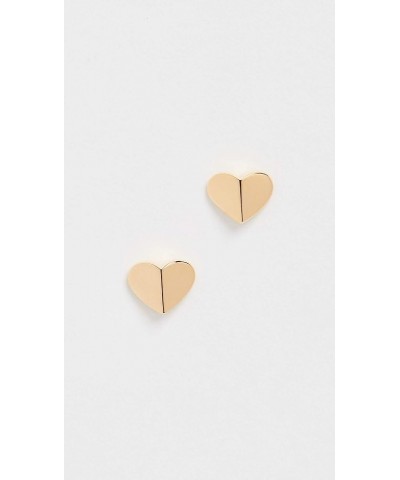 Women's Heritage Spade Small Heart Studs Earrings Gold $23.46 Earrings