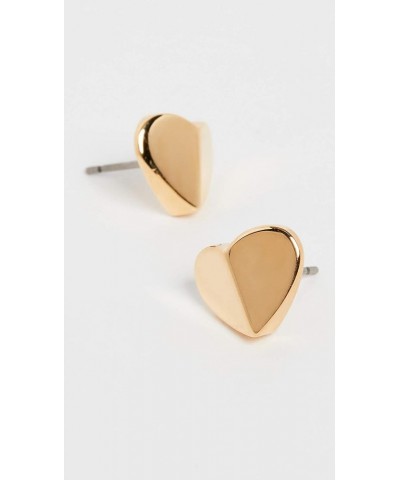 Women's Heritage Spade Small Heart Studs Earrings Gold $23.46 Earrings