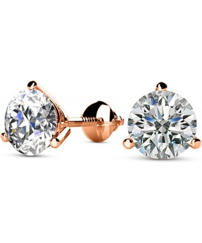 3/4-5 IGI Certified LAB-GROWN Round Cut Diamond Earrings 3 Prong Screw Back Luxury Collection (D-E COLOR, VS1-VS2 CLARITY) 4....