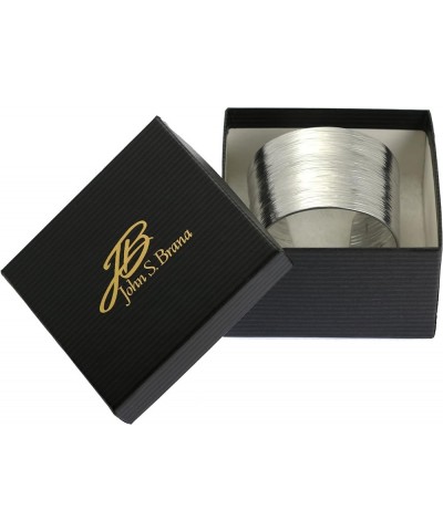 Wide Silver Tone Aluminum Bark Cuff Bracelet Handmade Jewelry Hypoallergenic 6.5 Inches $37.80 Bracelets