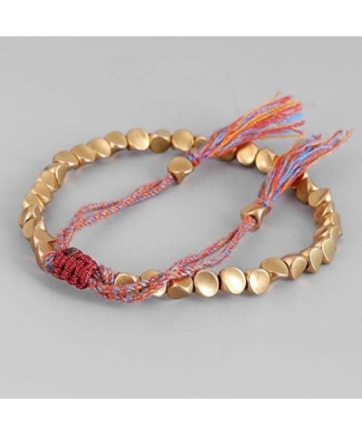 1-3Pcs Tibetan Copper Beads Bracelet Adjustable Handmade Braided Bracelet For Men And Women Style 1-3PCS $10.70 Bracelets