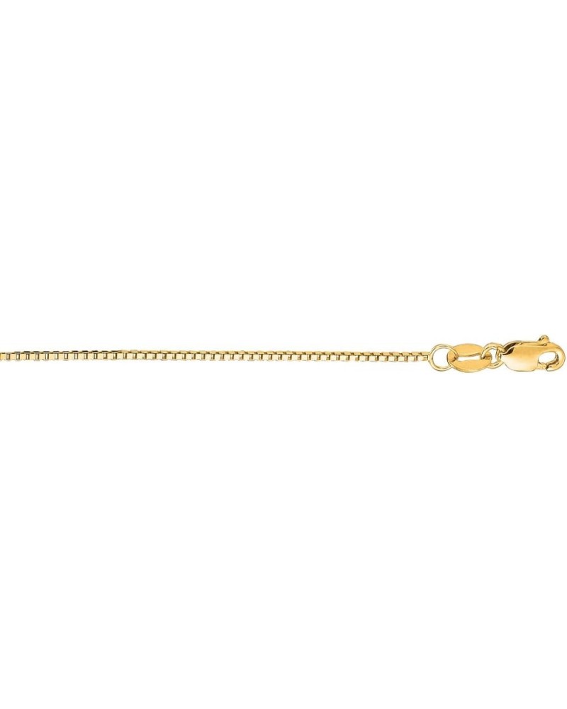 14k Gold Shiny Classic Box Chain Necklace Jewelry Gifts for Women in White Gold Yellow Gold Rose Gold Choice of Lengths 16 18...