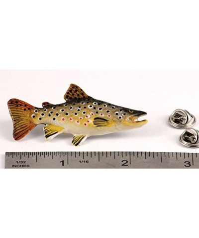 Brown Trout, Fish Pin, Copper Plated, FC008, 2 1/4" Lapel Pin, Hat, Brooch, Brooches, Jewelry, Gift, Fishing, Salmonoids, 100...