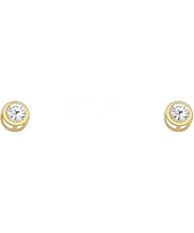 14k Yellow Gold 5mm Round Bezel Set Stud Earrings with Screw Back - 12 Different Color Available Apr $30.60 Earrings