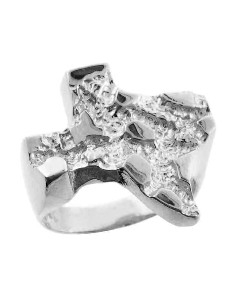 10K and 14K Gold Medium Texas Nugget Ring Available in Yellow and White Gold with multiple ring sizes B. 10K White Gold $94.3...