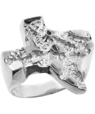 10K and 14K Gold Medium Texas Nugget Ring Available in Yellow and White Gold with multiple ring sizes B. 10K White Gold $94.3...