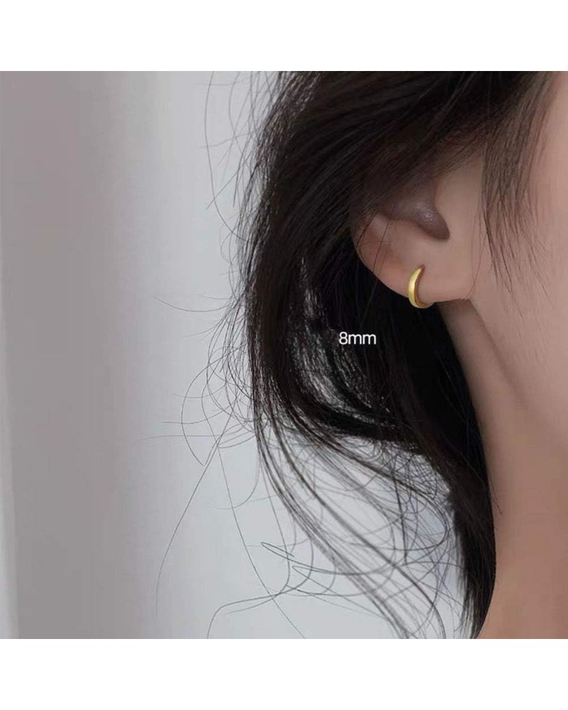 Hoop Earrings 1 Pair 6/8/10/12mm Tiny Round Earrings Women Simple Copper Ear Buckle Fashion Earrings Temperament Ear Jewelry(...