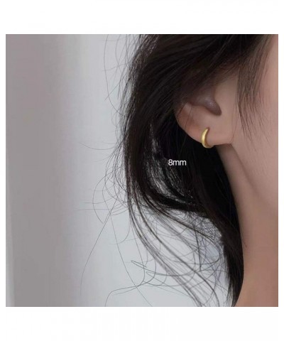 Hoop Earrings 1 Pair 6/8/10/12mm Tiny Round Earrings Women Simple Copper Ear Buckle Fashion Earrings Temperament Ear Jewelry(...