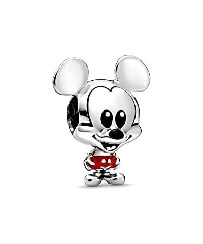 Mickey Mouse Bead Charms fits Pandora Charm Bracelets for Woman，925 Sterling Silver Dangle Pendant Bead,Girl Jewelry Bead Sil...