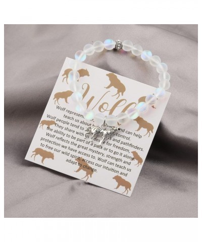 Howling Wolf Gift Wolf Lover Charm Bracelet Animal Lovers Gifts for Women Wolf Spirit Animal Earrings WolfLoverBracelet $10.2...