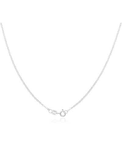 1pc Authentic 925 Sterling Silver 1.5mm 2.2mm Flat Cable Chain Necklace Tarnish Resistant Hypoallergenic Nickel Free Women Me...