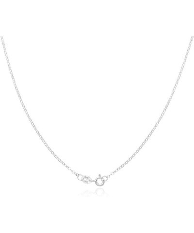 1pc Authentic 925 Sterling Silver 1.5mm 2.2mm Flat Cable Chain Necklace Tarnish Resistant Hypoallergenic Nickel Free Women Me...