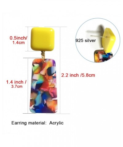 Acrylic Earrings for Women Multicolor Resin Earrings for Girl Statement Dangles Drop Earrings EH-Ntyle 39 $8.39 Earrings