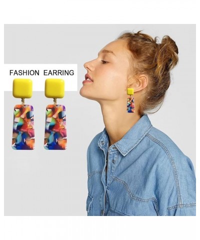 Acrylic Earrings for Women Multicolor Resin Earrings for Girl Statement Dangles Drop Earrings EH-Ntyle 39 $8.39 Earrings