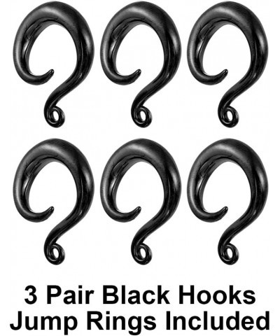 3 Pairs DIY Ear Weight Hook for Ear Piercing Jewelry Stainless Steel Plugs Dangle Ear Pierced Expander Gauge 08mm-0g DIY Ear ...