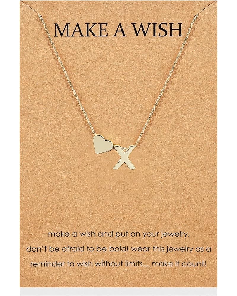 Gold Initial Heart Necklace for Women Heart Letter Pendant Necklace Personalized Jewelry Birthday Easter Day Gifts for Women ...