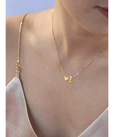 Gold Initial Heart Necklace for Women Heart Letter Pendant Necklace Personalized Jewelry Birthday Easter Day Gifts for Women ...