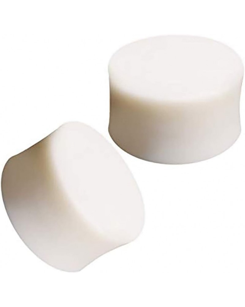 Pair of Organic White Buffalo Bone Saddle Ear Plug //Choose Size// 0 GA (8mm) $9.81 Body Jewelry