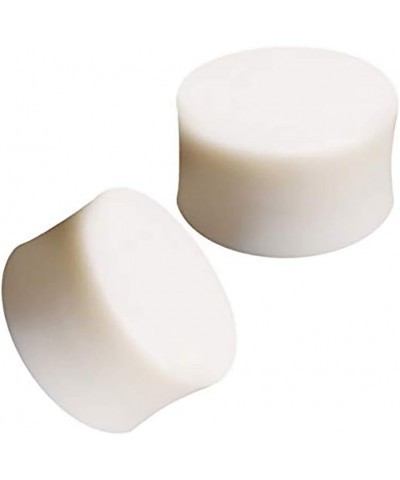 Pair of Organic White Buffalo Bone Saddle Ear Plug //Choose Size// 0 GA (8mm) $9.81 Body Jewelry