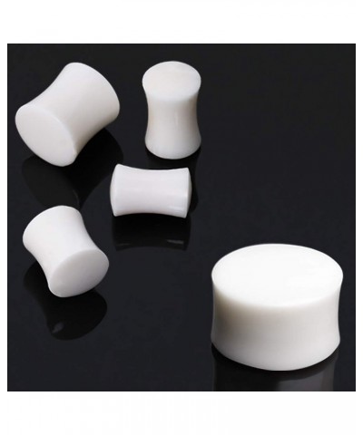 Pair of Organic White Buffalo Bone Saddle Ear Plug //Choose Size// 0 GA (8mm) $9.81 Body Jewelry