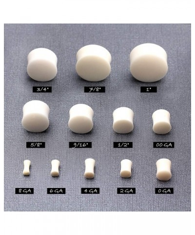 Pair of Organic White Buffalo Bone Saddle Ear Plug //Choose Size// 0 GA (8mm) $9.81 Body Jewelry