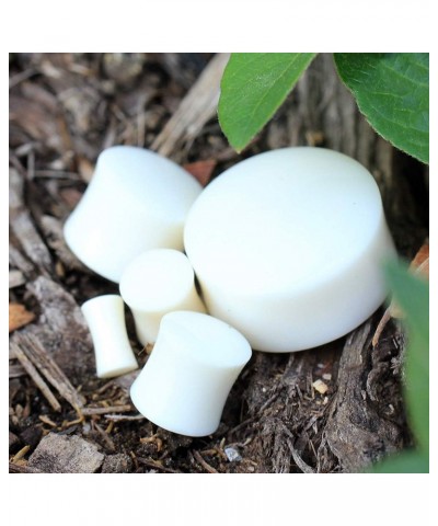 Pair of Organic White Buffalo Bone Saddle Ear Plug //Choose Size// 0 GA (8mm) $9.81 Body Jewelry