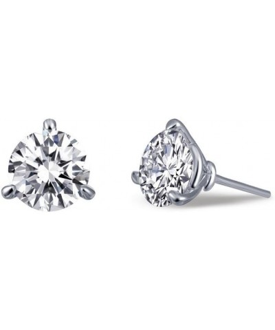 Classic Sterling Silver Platinum Plated Lassire Simulated Diamond Earrings (2.56 CTTW) $51.75 Earrings