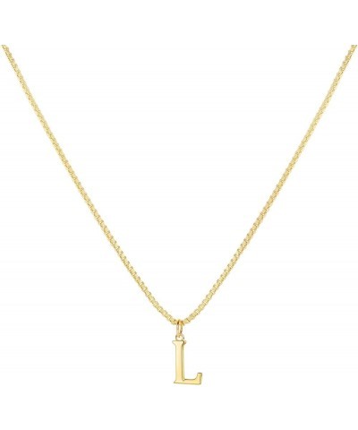 Small Letter Necklace,Dainty 14K Gold Plated Personalized Tiny Initial Pendant Necklace Small Initial Necklaces for Women Gir...