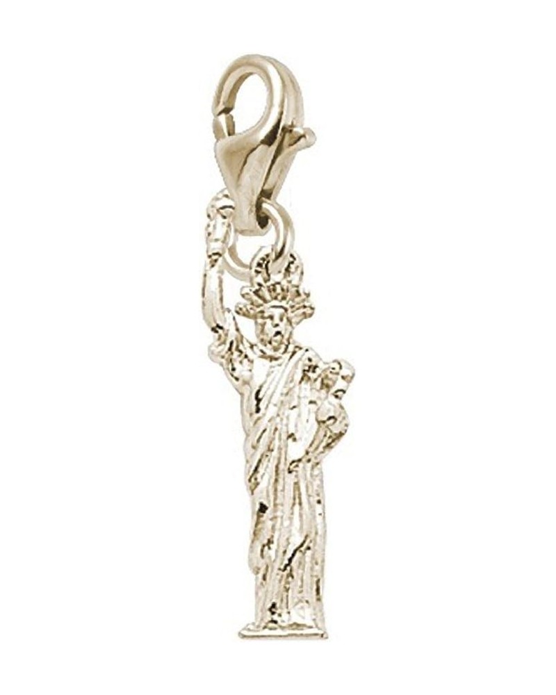 Statue Of Liberty Charm With Lobster Claw Clasp, Charms for Bracelets and Necklaces yellow gold plated silver $17.39 Bracelets